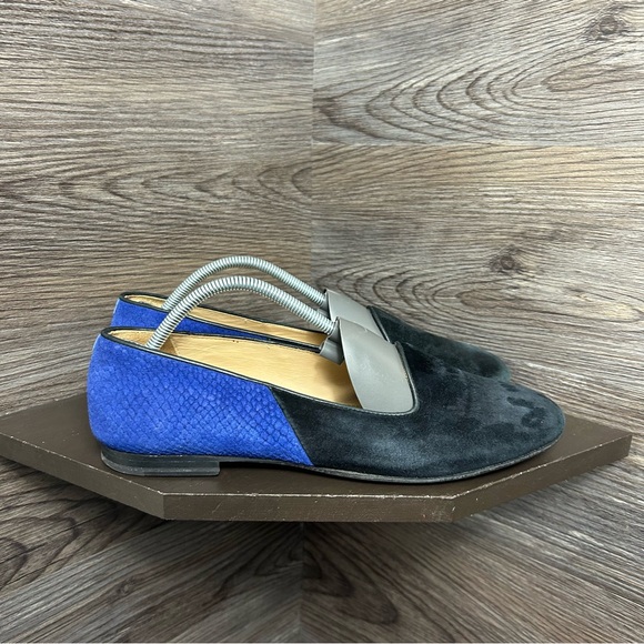 Chatelles blue black loafers - Picture 1 of 8